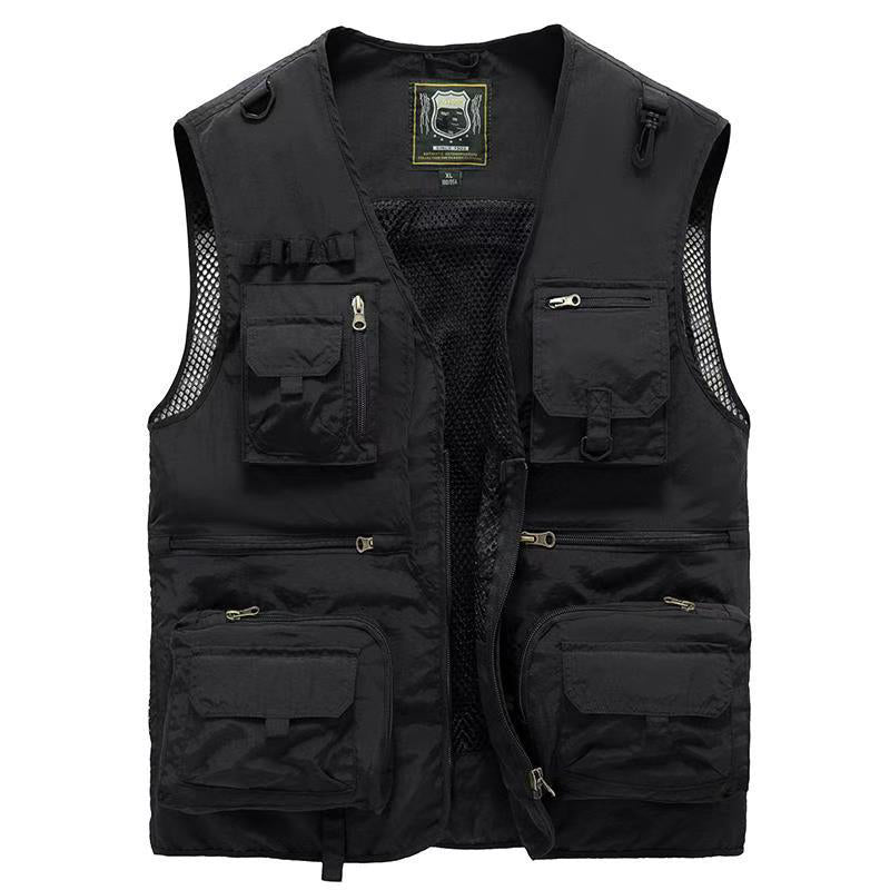 Heren outdoor bodywarmer met meerdere zakken – Praktisch voor vissen, wandelen en reizen