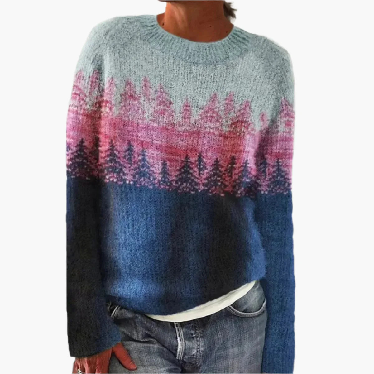 Dames Retro Stijl Gebreide Trui voor Herfst – Comfortabele Vintage Look