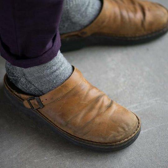 Heren Orthopedische Instapclogs met Gesp – Comfortabele Modepantoffels voor Dagelijks Gebruik