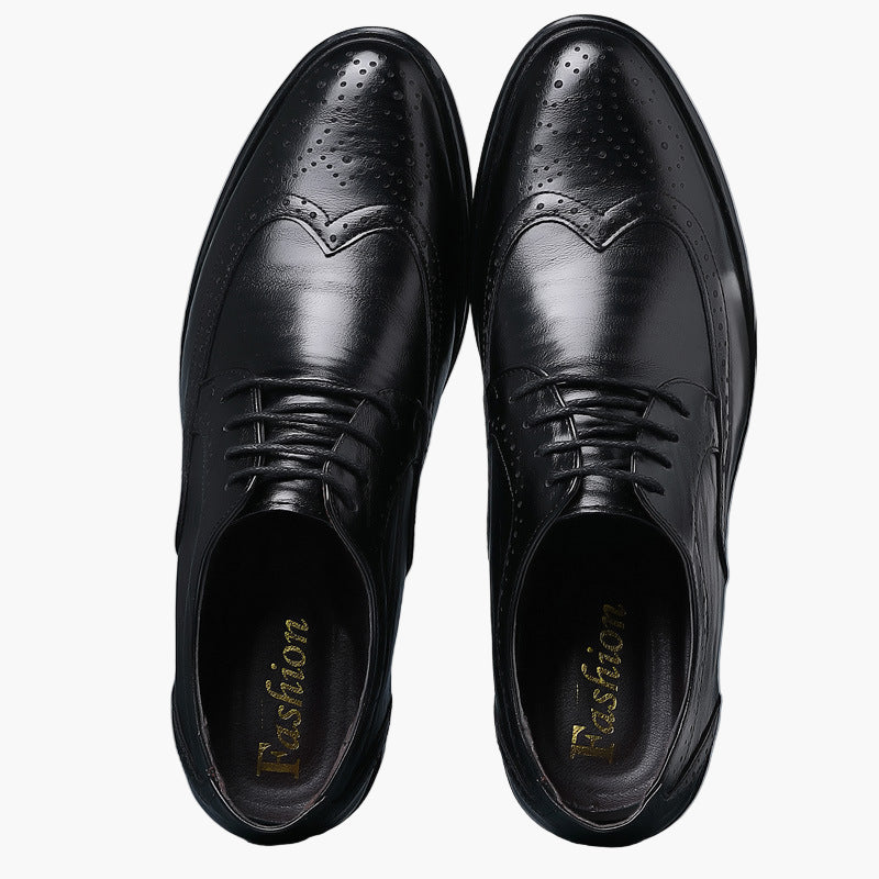 Men's Oxford Brogue Leather Shoes for Formal Occasions