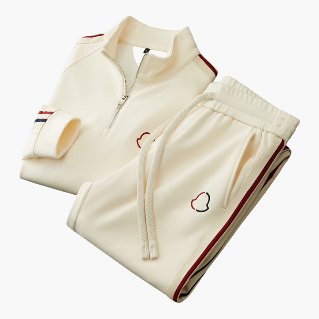 Men's Tracksuit Sporty & Casual – Comfortable Set with Half Zipper
