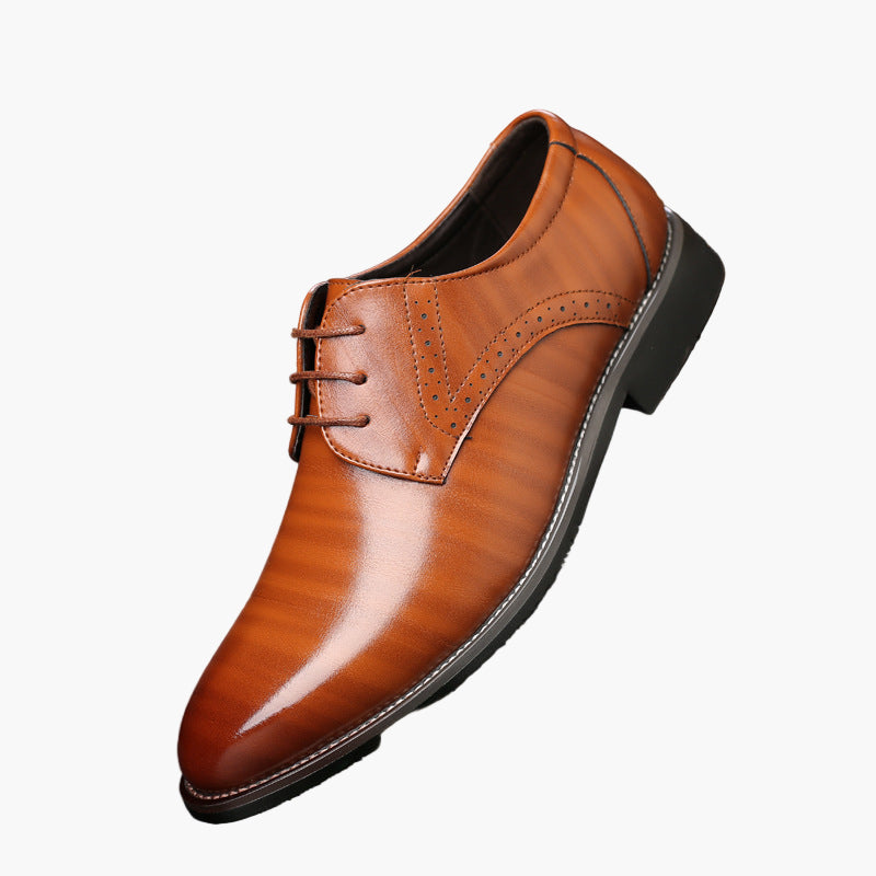 Men's Classic Leather Lace-up Shoe for Business and Formal Use