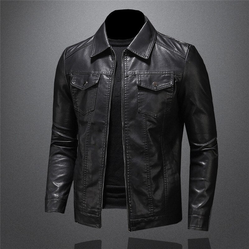 Men's Faux Leather Jacket Stylish Casual and Formal Coat