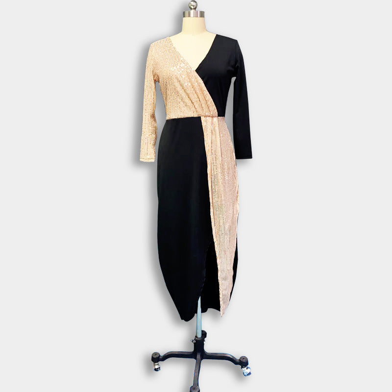 Melanie – Two-tone Ethnic High Waist Dress