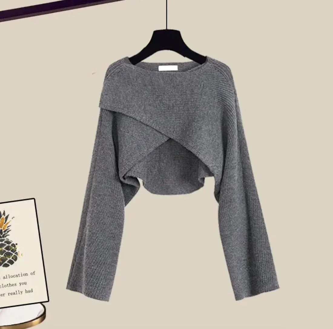 Women's Three-Piece Comfort Set – Fashionable Long-Sleeve Outfit for Home & Leisure Time