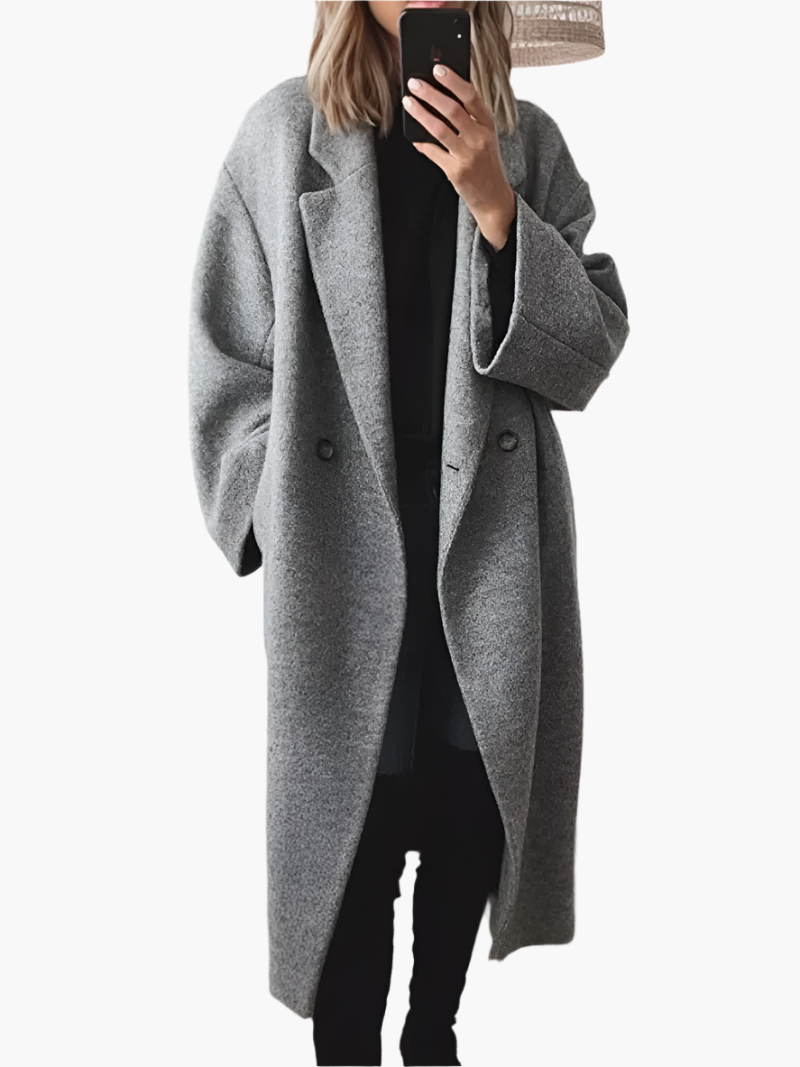Women's Long Classic Winter Coat – Oversized Elegance for Autumn and Winter