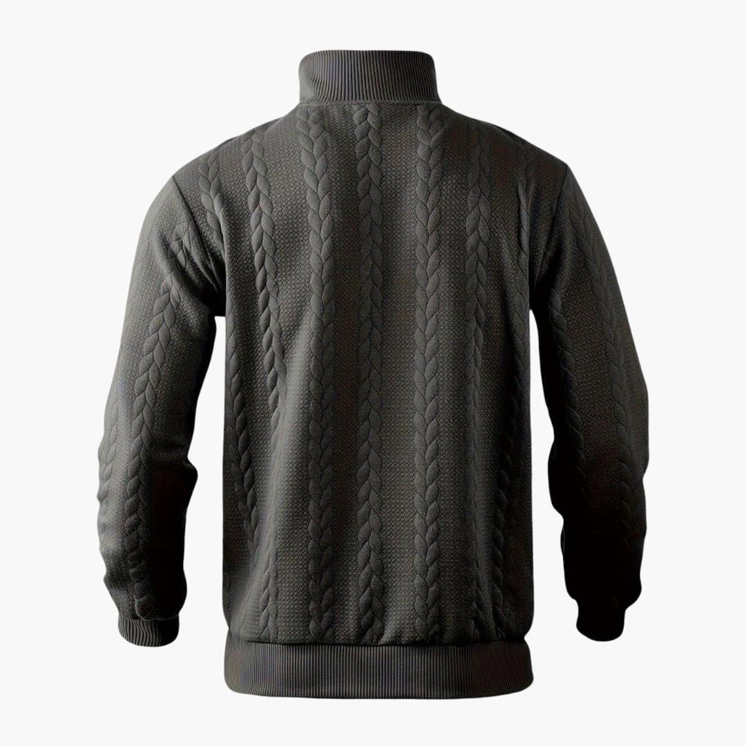 Men's Half-Zip Knitted Sweater – Stylish Casual Pullover for Cold Days