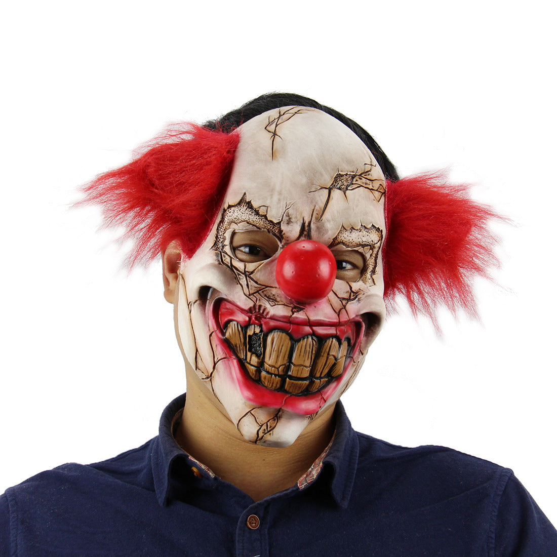 Halloween Mask for Adults – Creepy Demon with Vampire Teeth – Perfect for Halloween Party, Costume Party and Trick-or-Treat