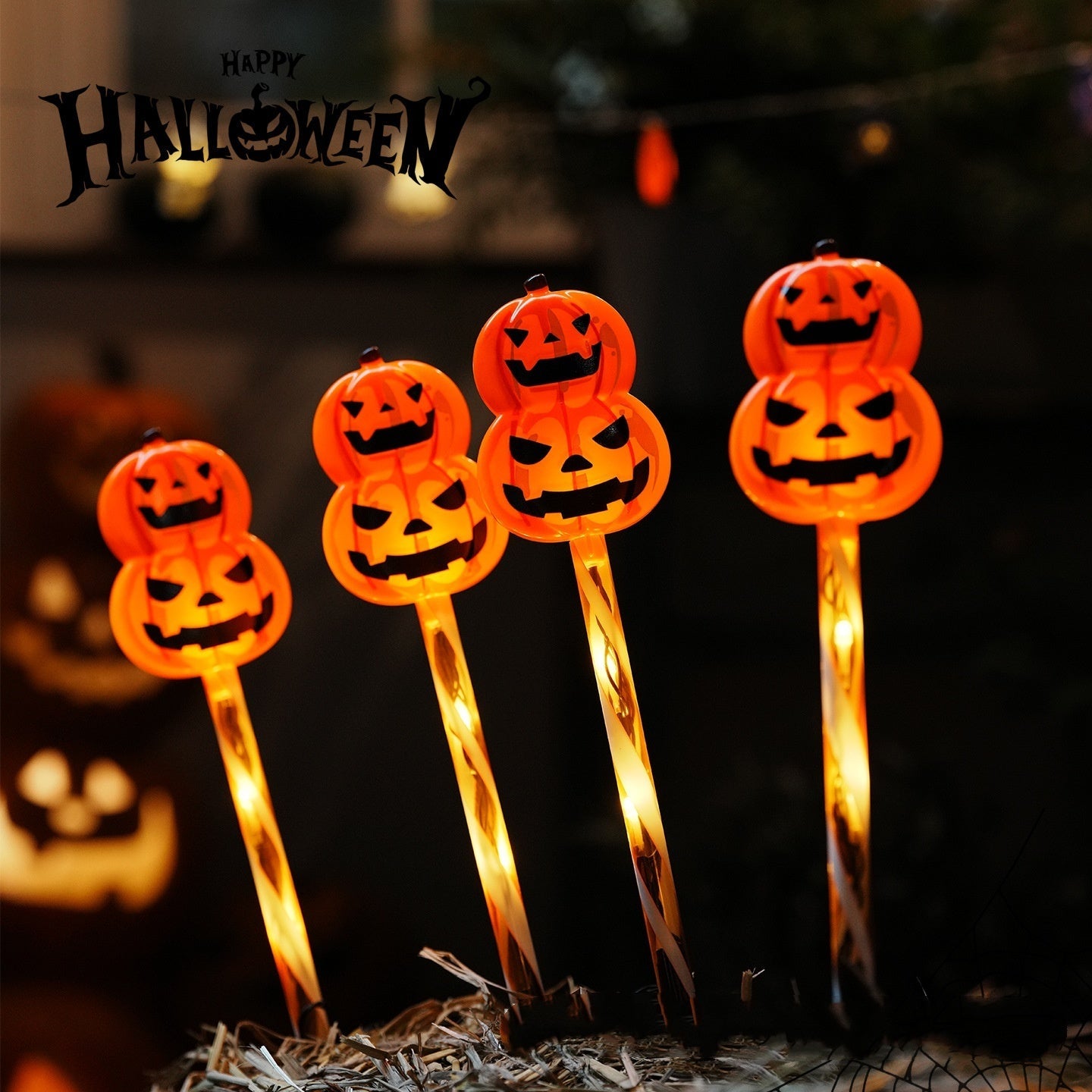 Halloween Decoration – Cartoon Ghosts Garden Lighting – Battery Powered Outdoor Lighting