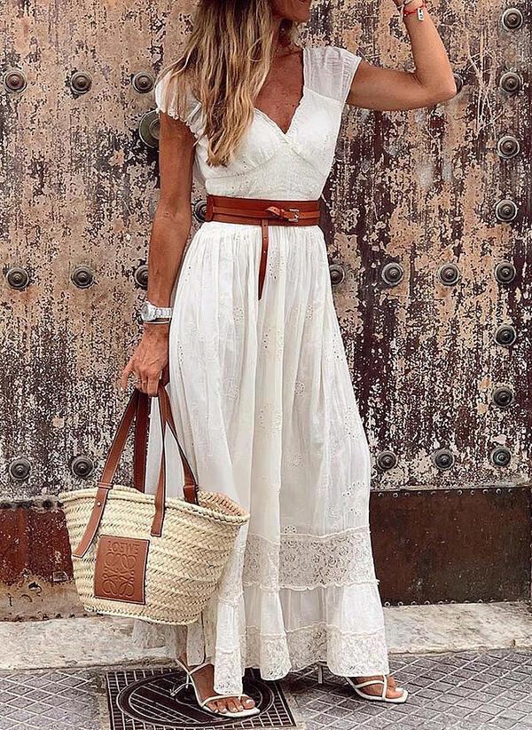 Christine – Long Elegant Dress with Lace