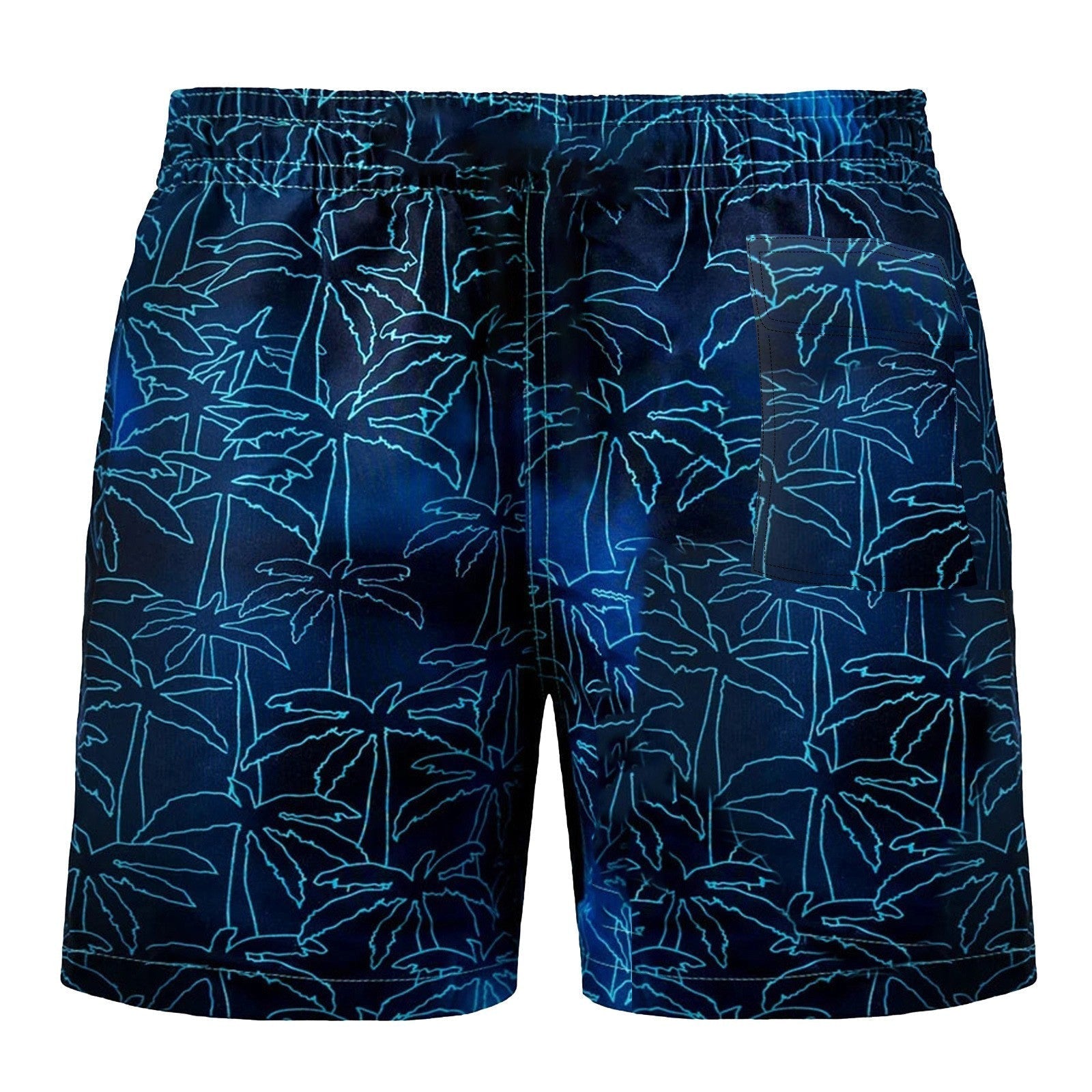 Men's Swim Shorts with Tropical Print – Quick-Drying Swim Trunks for Beach and Vacation