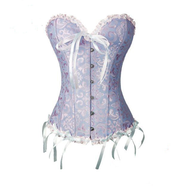 Elegant Ladies Push-Up Lace Corset with Narrow Waist and Slim Fit – Summer Style