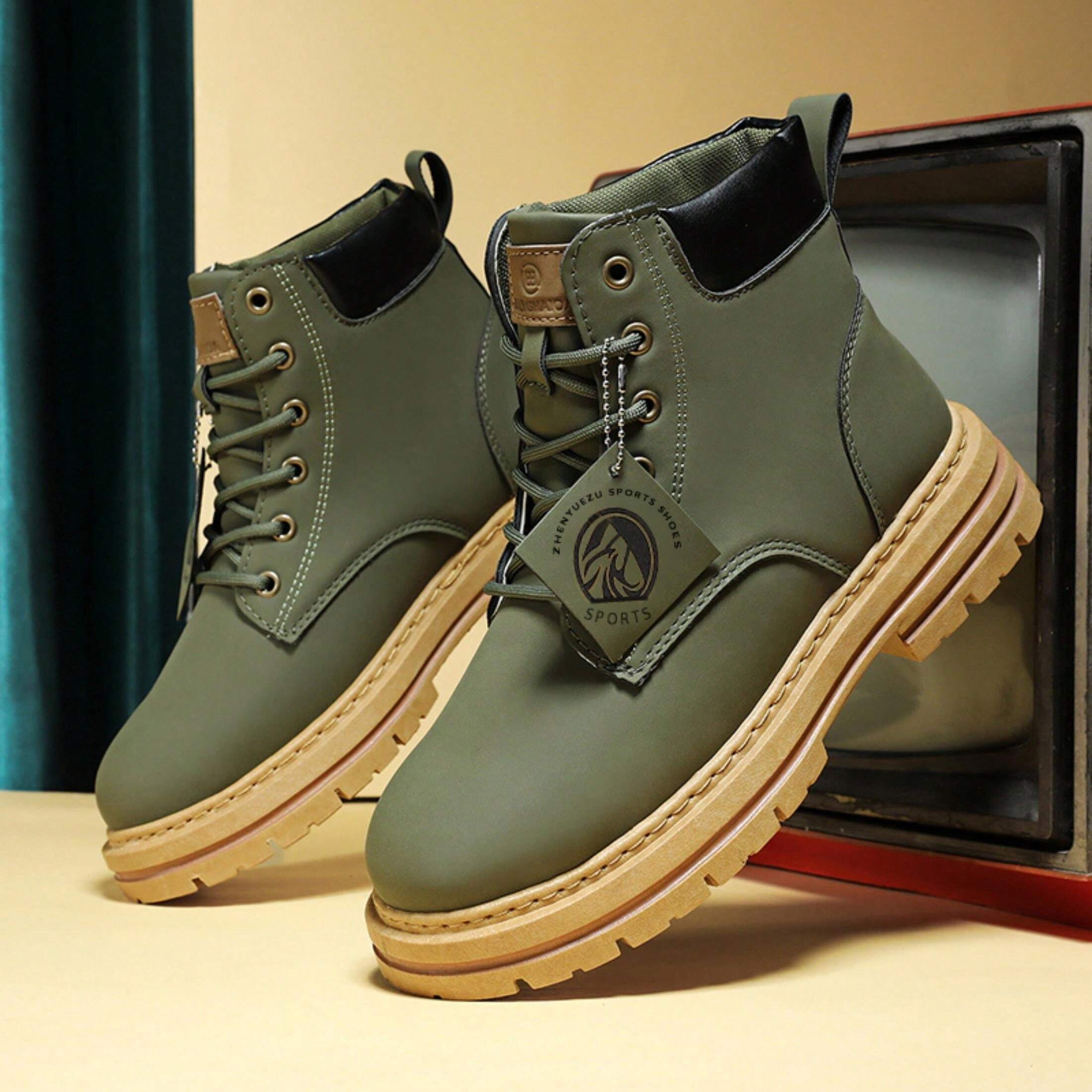 Heren Outdoor Enkelboots – Robuuste Mode Laarzen voor Avontuur en Dagelijks Gebruik