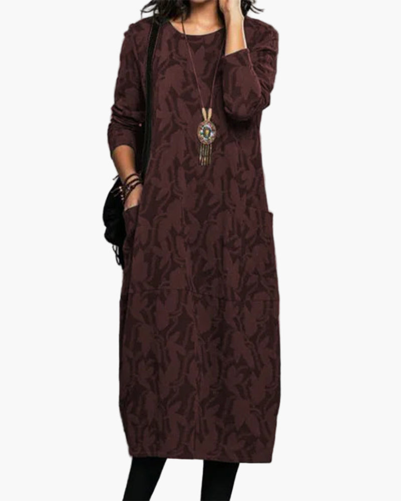 Women's Casual Loose Dress – Comfortable and Fashionable Midi Dress for Every Occasion