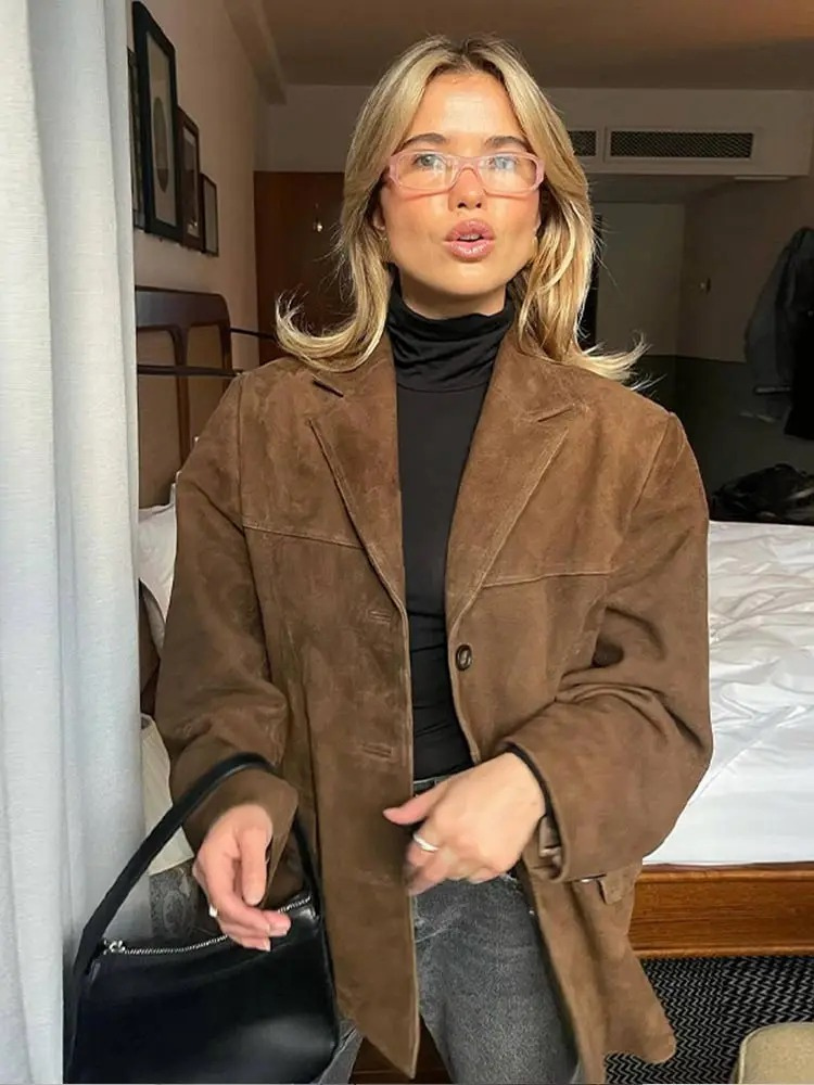 Women's Oversized Blazer Classic and Fashionable for Autumn and Winter