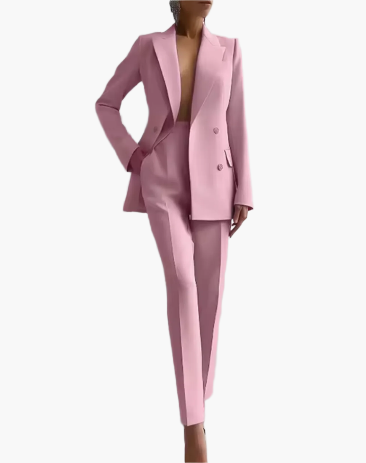 Women's Blazer Pantsuit – Elegant Business Suit for Office and Festive Occasions