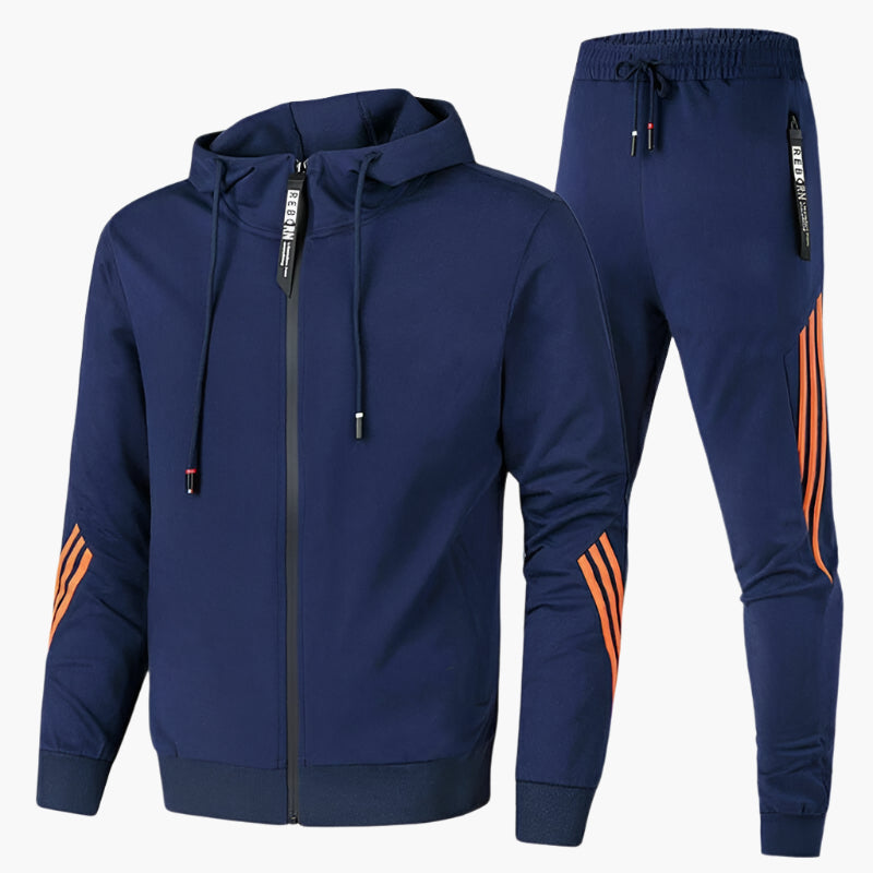 Men's Sporty Tracksuit with Hood – Comfortable Casual Set for Daily Use