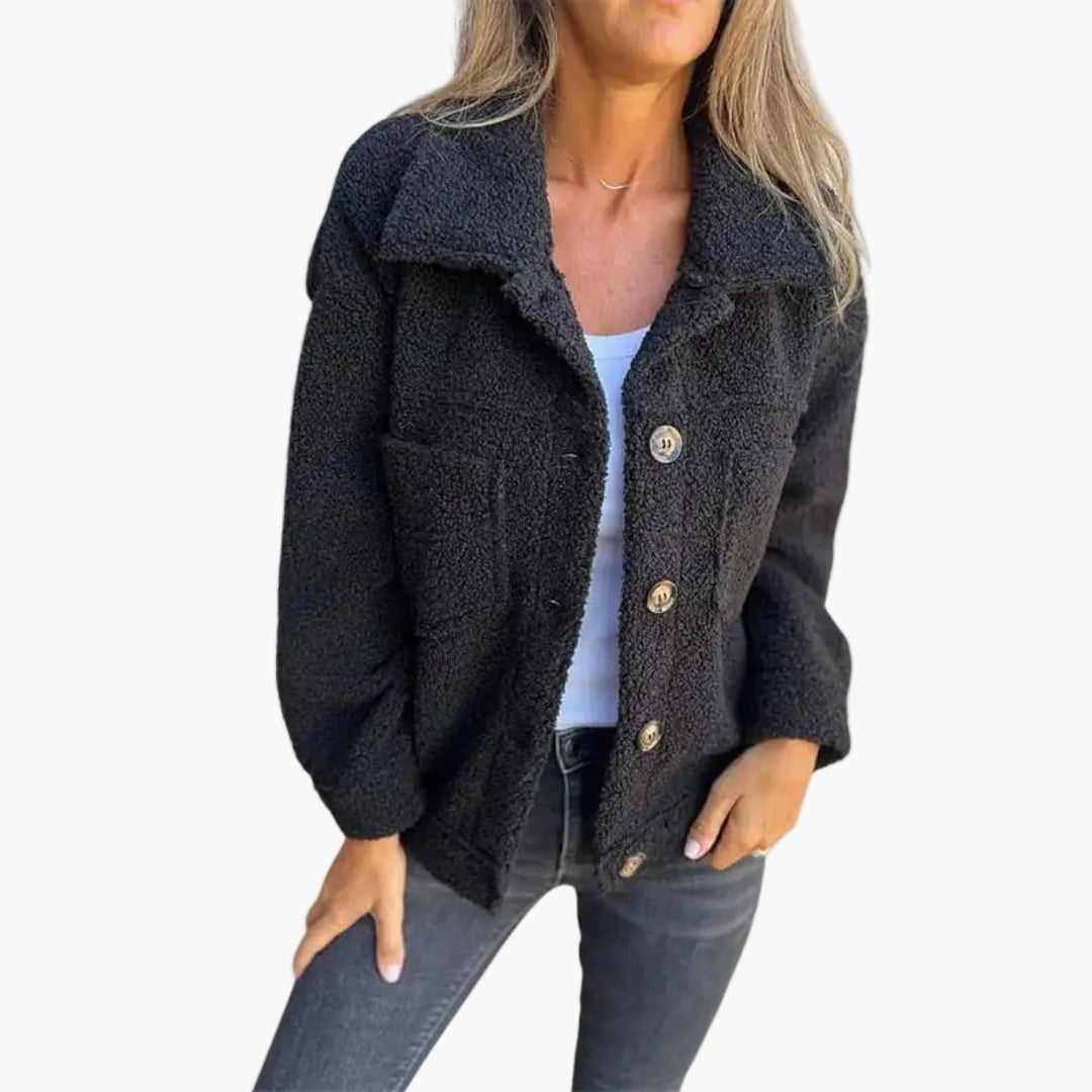 Women's Teddy Fleece Jacket – Fashionable Sherpa Jacket for Comfort and Warmth