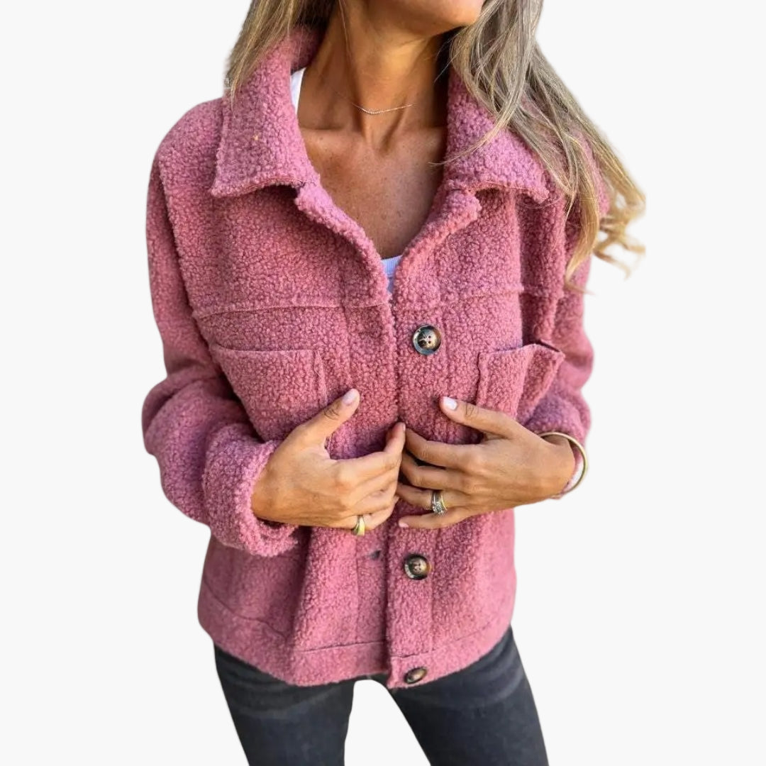 Women's Teddy Fleece Jacket – Fashionable Sherpa Jacket for Comfort and Warmth
