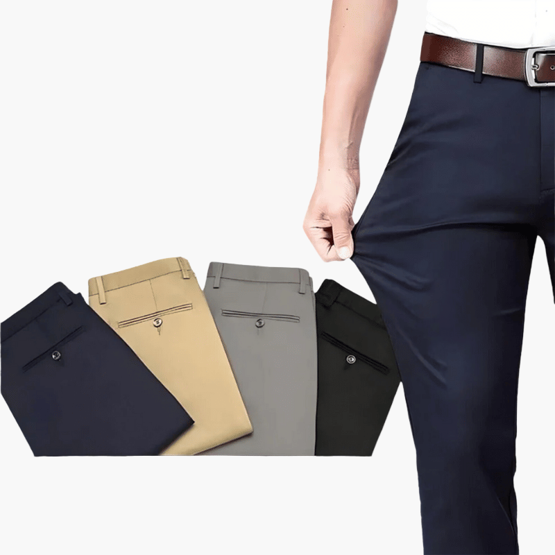 Men's Stretch Pants – Comfortable Classic Trousers for Office and Casual