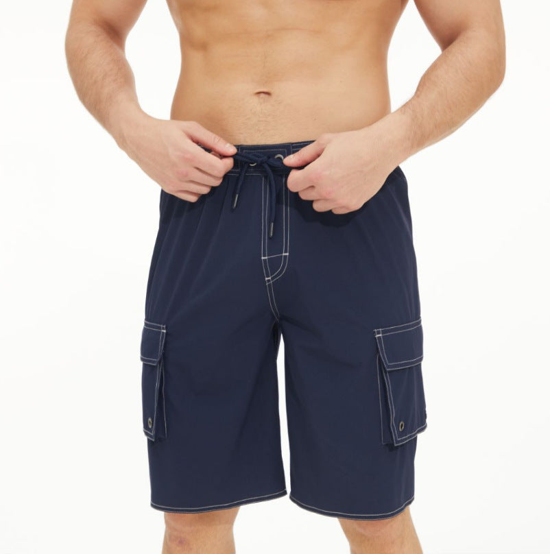 Isaac – Solid Color Beach Shorts for Men