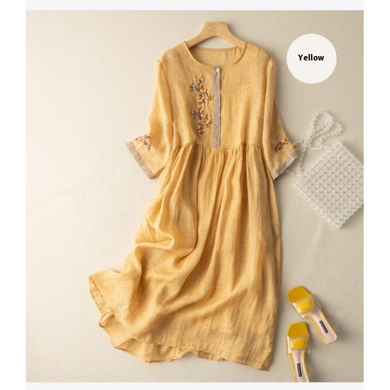 Women's Tunic Dress with Embroidery – Casual Elegance for Every Day