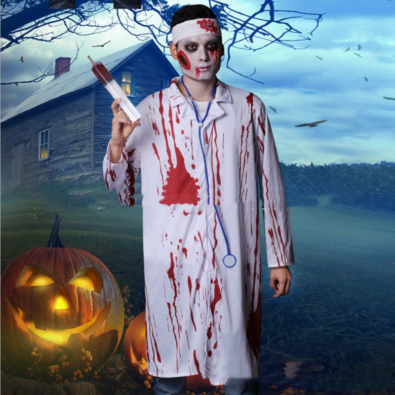 Halloween Doctor Costume for Men - Horror Fancy Dress Clothing