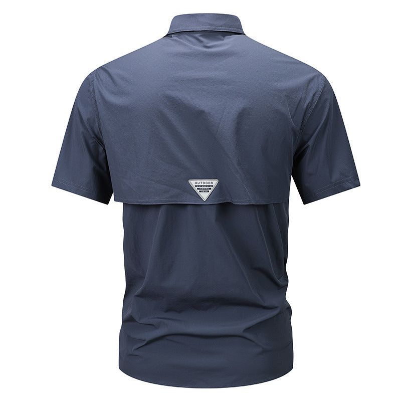 Men's Outdoor Short Sleeve Shirt with Functional Pockets – Ideal for Active Days