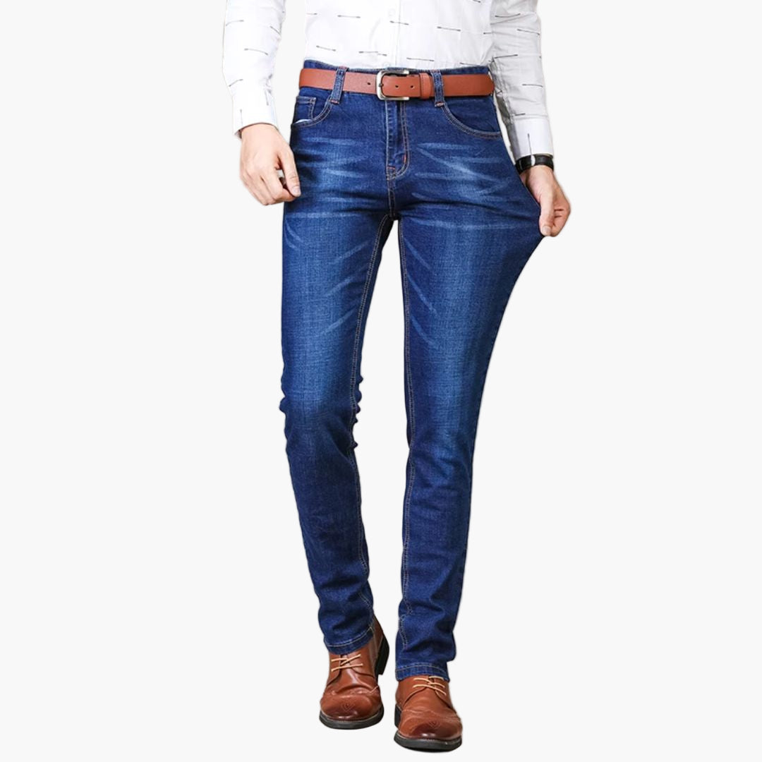 Men's Stretch Jeans – Straight Fit for Work and Leisure
