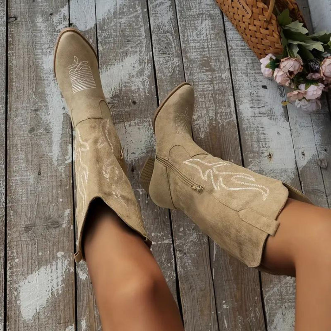 Women's Western Boots Knee-High Cowboy Style for Fashion and Leisure