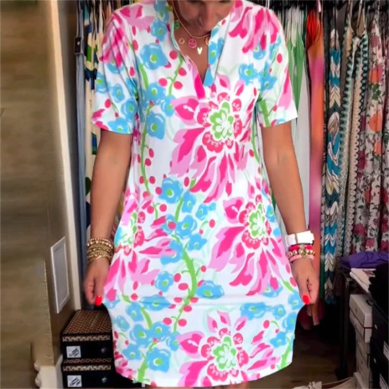 Wendy – Casual Loose Dress with Digital Print