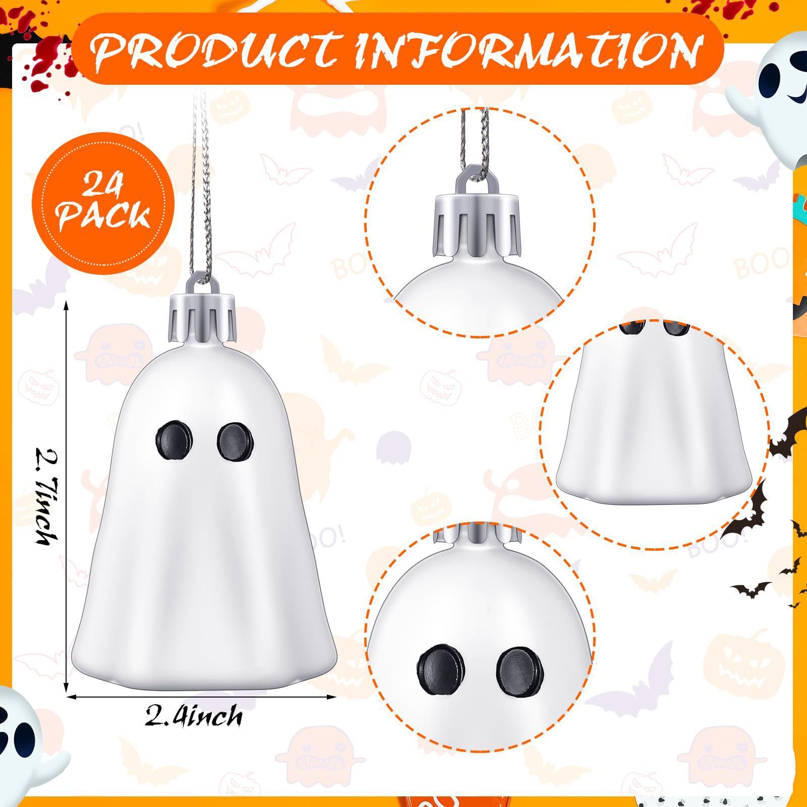 Halloween Decoration Set - Ghost Hangings for Party, House or Table - Stylish Creepy Atmosphere