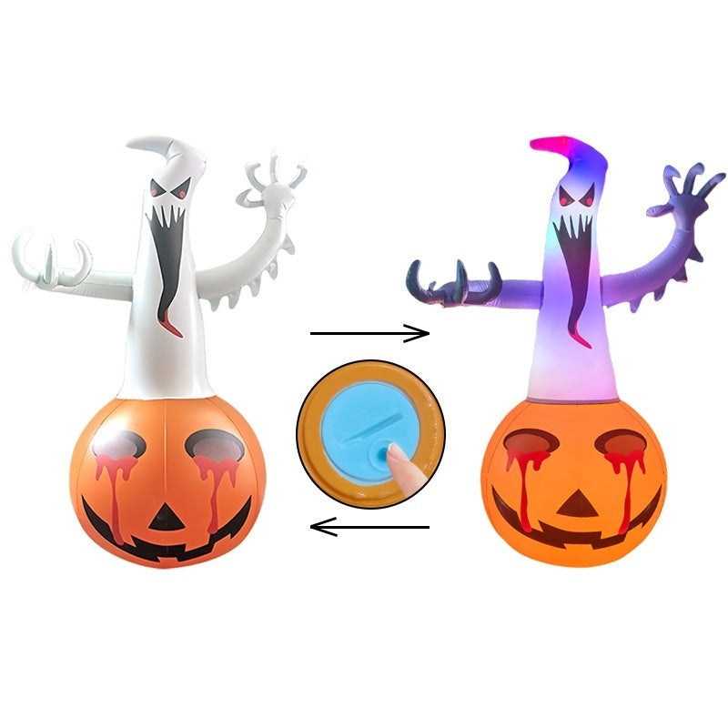 Halloween Inflatable Decoration – Ghost, Pumpkin, Eyeball & More – Festive Decoration for Halloween Party, Trick-or-Treat & Garden Decoration