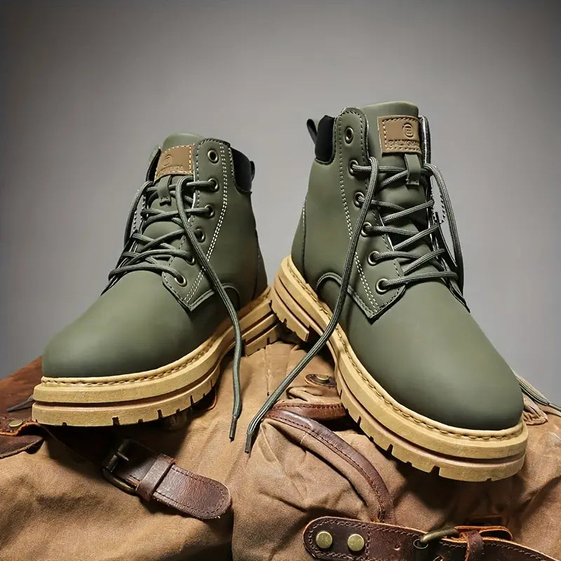 Heren Outdoor Enkelboots – Robuuste Mode Laarzen voor Avontuur en Dagelijks Gebruik