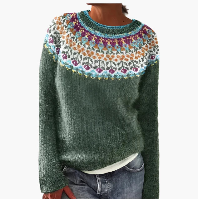 Women's Retro Style Knitted Sweater for Autumn – Comfortable Vintage Look
