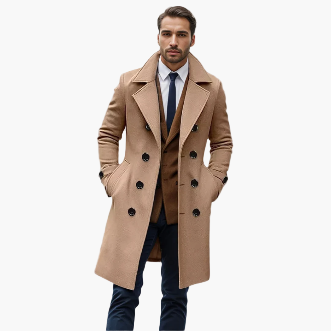 Men's Long Italian Coat – Stylish Overcoat for Business and Everyday Elegance