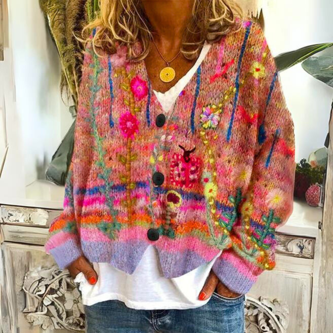Women's Knitted Cardigan Artistic Design – Comfortable and Trendy for Every Occasion