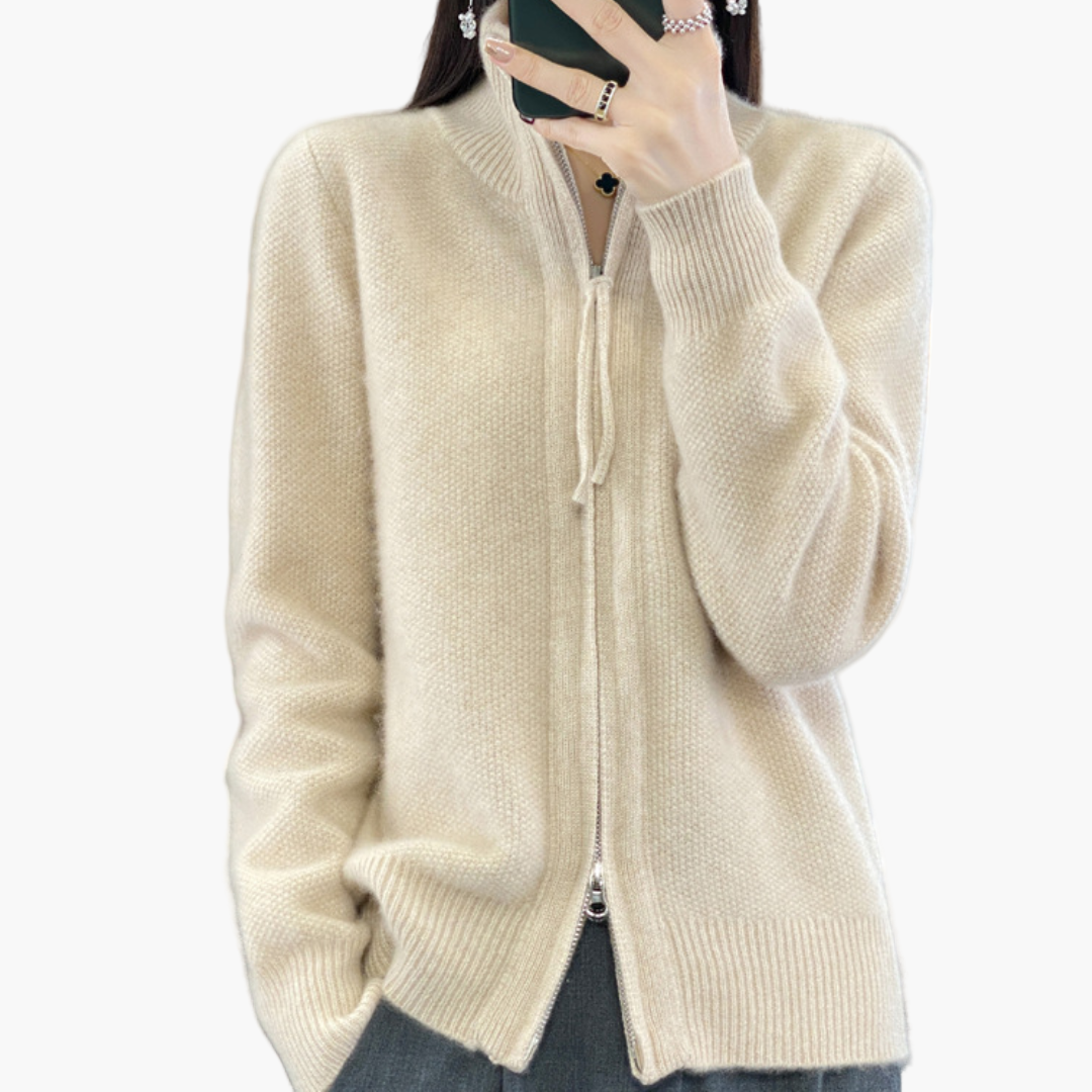 Women's Luxury Knitted Cardigan with Zipper – Stylish and Comfortable for Every Occasion