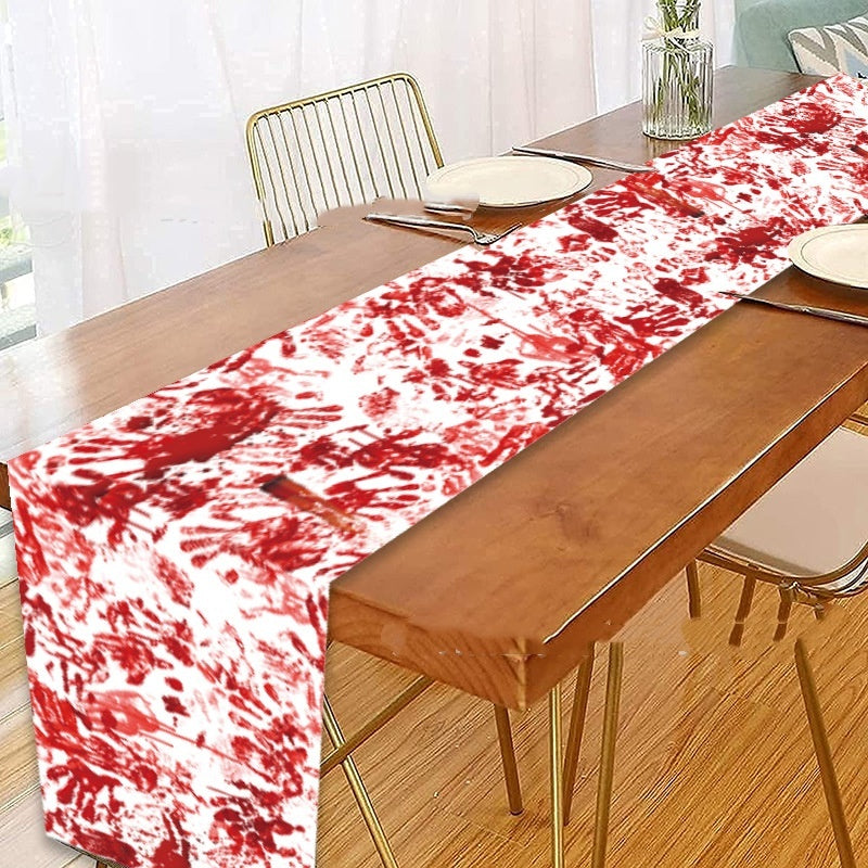 Halloween Table Runner for Party Decoration and Creepy Atmosphere
