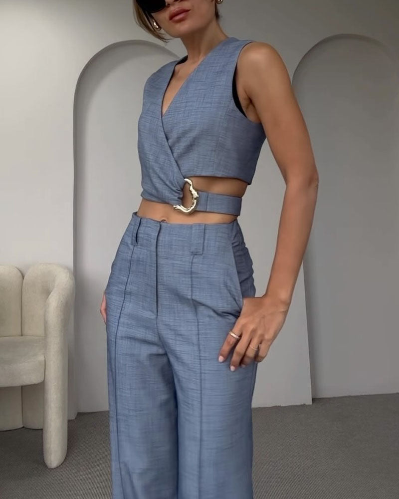 Julie – Crop Top and Long Pants
