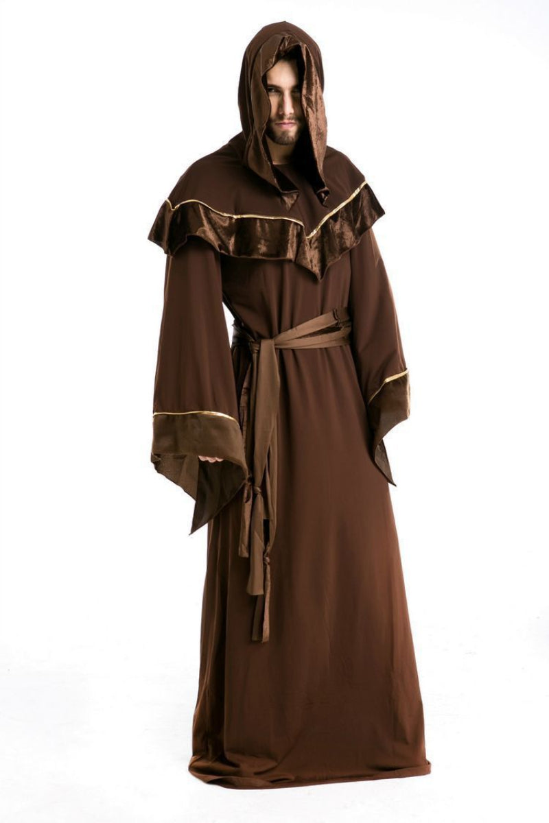 Halloween Monk Costume with Hood for Men – Perfect for Parties and Dress-up Events