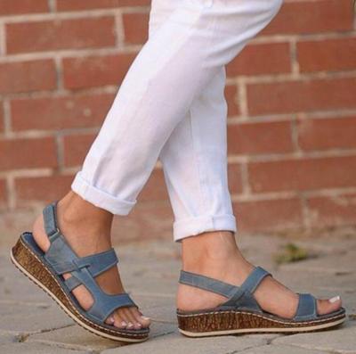 Joan – Women's Comfort Sandals with Adjustable Strap – Summer Wedge Heel with Cushioning