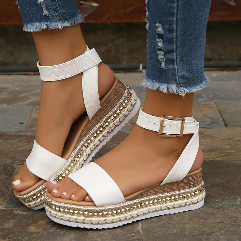 Catherine – Women's Platform Sandals with Rope Sole