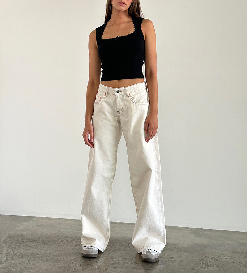 Vanessa – Wide Denim Pants with Feminine Cut