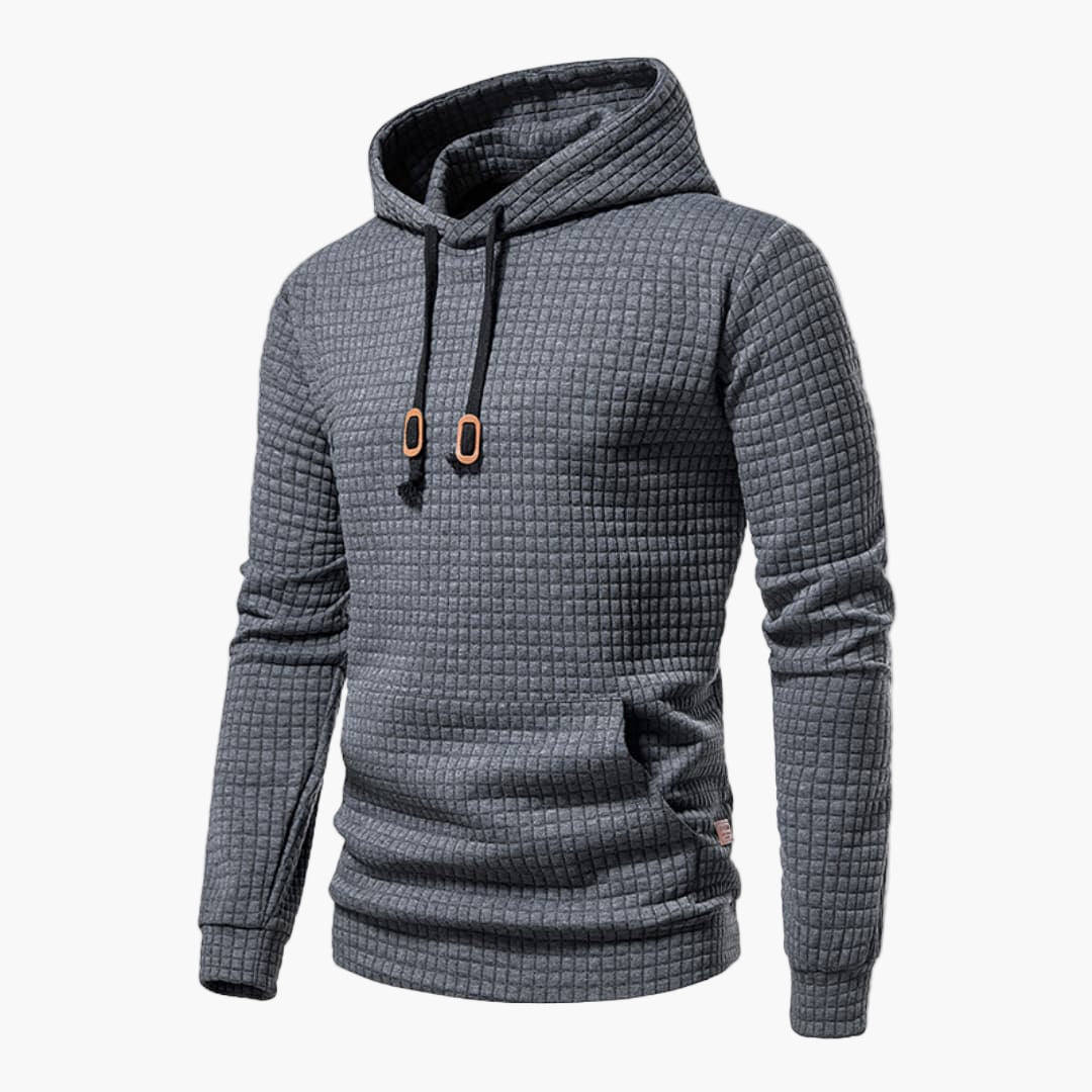 Men's Hoodie Casual Checked Design Comfortable Style for Daily Use