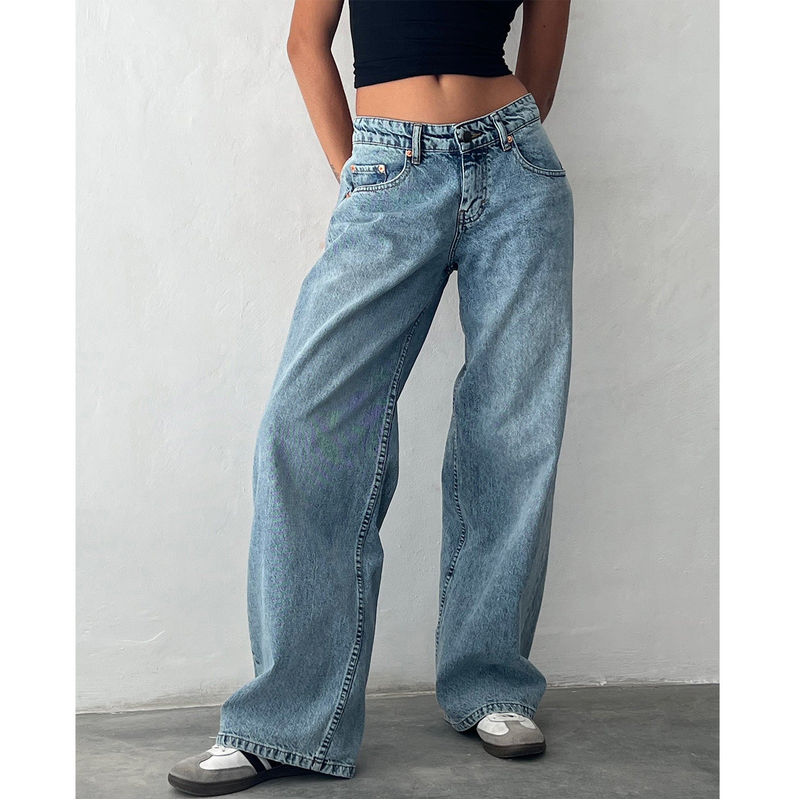 Vanessa – Wide Denim Pants with Feminine Cut