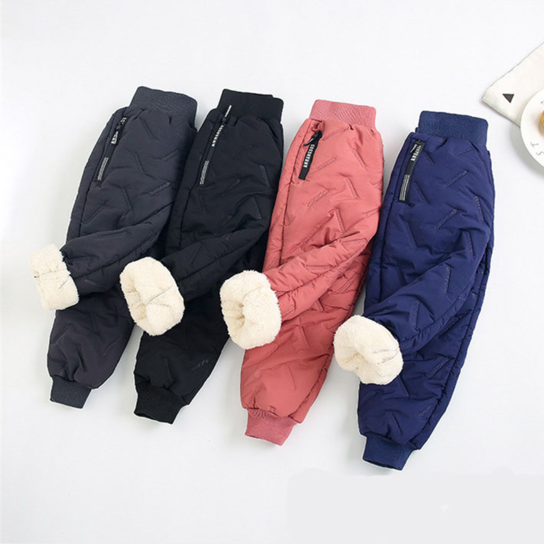 Children's Outdoor Winter Pants Padded Fleece Warm Water-Repellent – Ideal for Playing & Winter Activities
