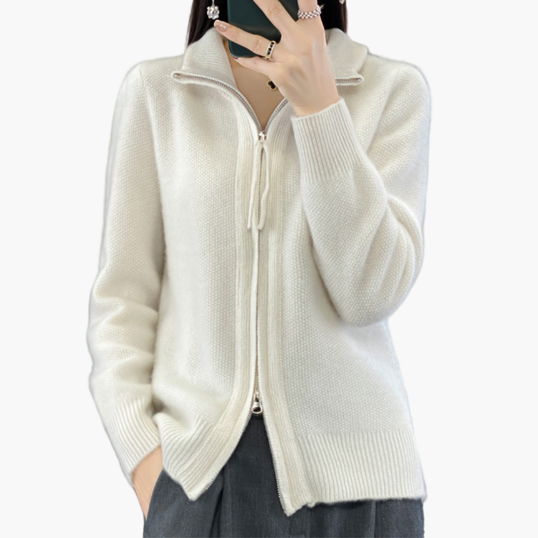 Women's Luxury Knitted Cardigan with Zipper – Stylish and Comfortable for Every Occasion