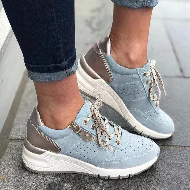 Jessica – Fashionable Lace-up Shoes for Women with Comfortable Thick Sole