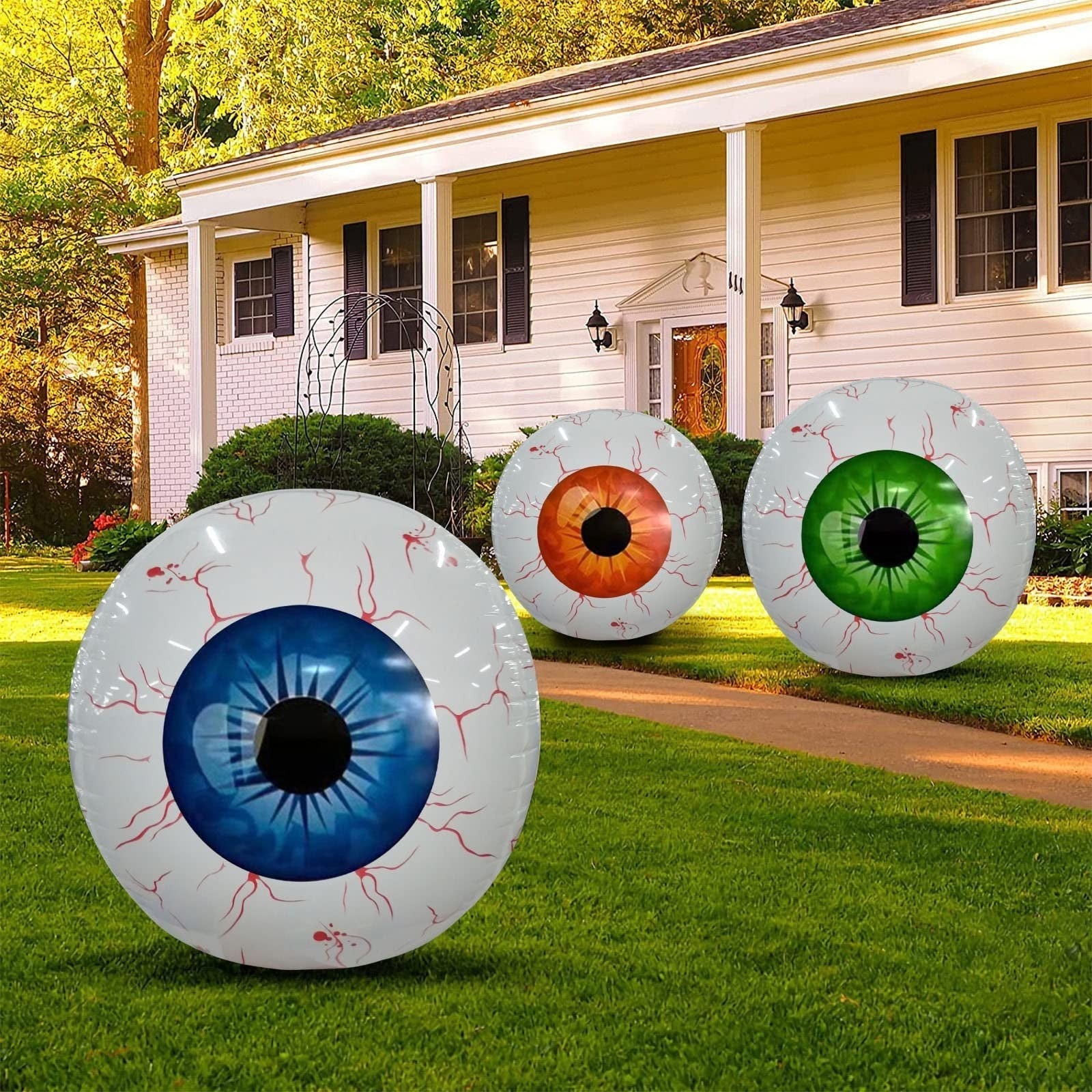 Halloween Inflatable Eyeballs – Decoration for Party, Haunted House and Garden